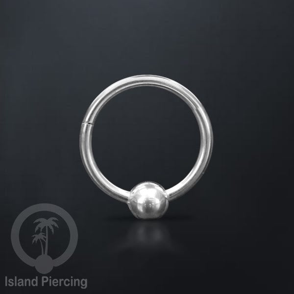 Hinged Segment ring polos yang terbuat untuk di pakai dalam mulut bawah bibir atas.