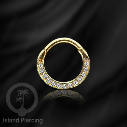 Anting piercing stainless dengan kristal zirconia. Helix, Tragus,Tindik Hidung, Septum
