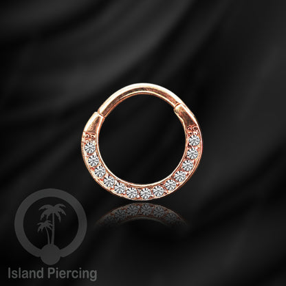 Anting piercing stainless dengan kristal zirconia. Helix, Tragus,Tindik Hidung, Septum