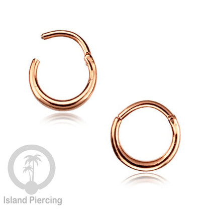 Hinged Segment Ring Anting Tindik Clicker Stainless warna rose gold, Septum, Tragus, Daith, Helix