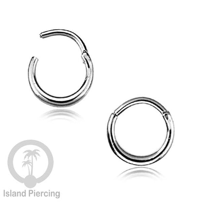 Hinged Segment Ring Anting Tindik Clicker Stainless warna silver, Septum, Tragus, Daith, Helix