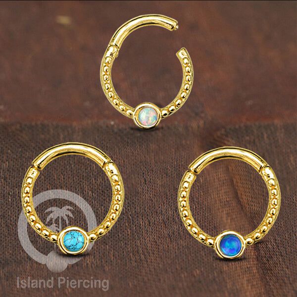 Hinged Segment Ring Piercing Tragus Anting Labret