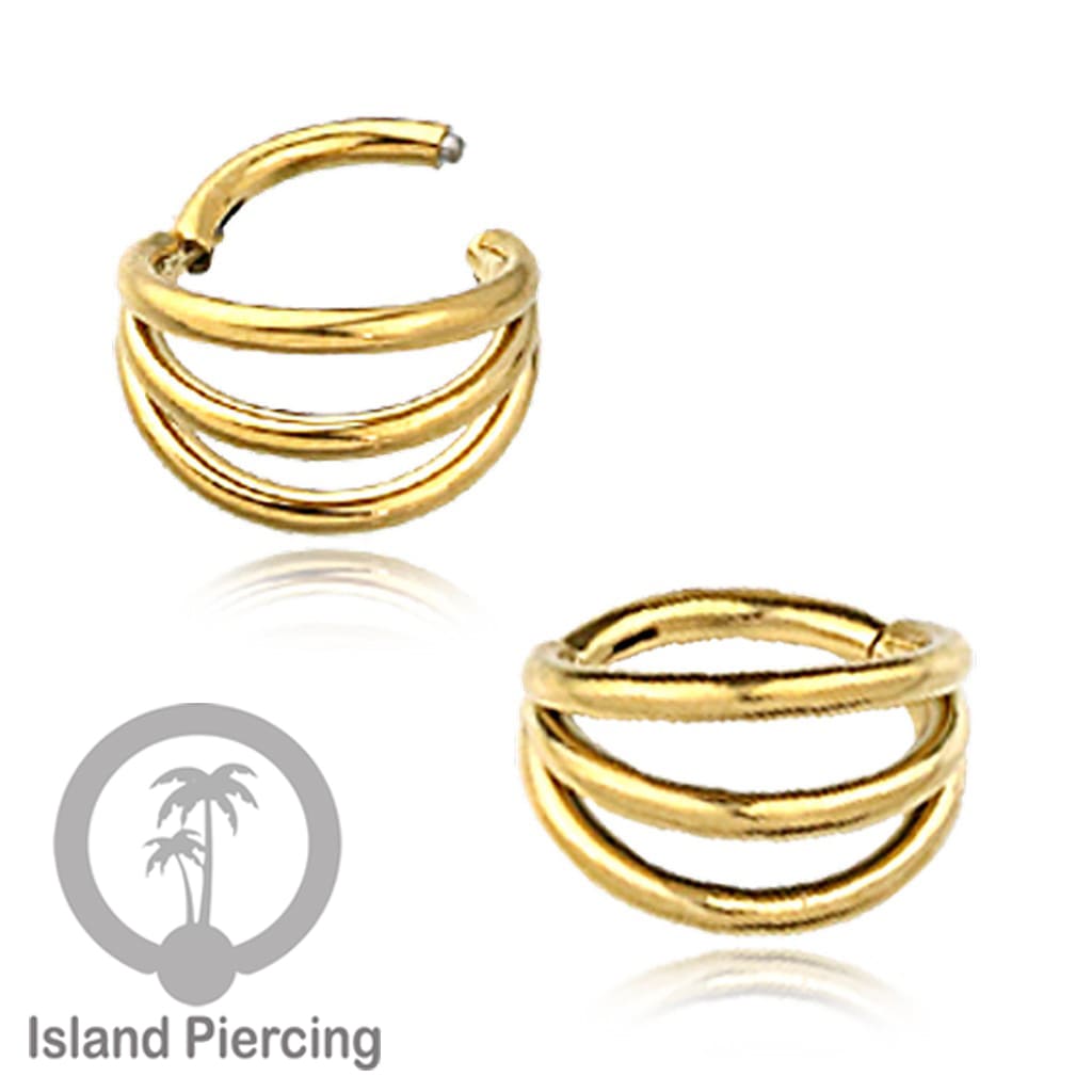 Hinged Segment Ring Helix Piercing Tindik Stainless Tragus Anting stainless zircon