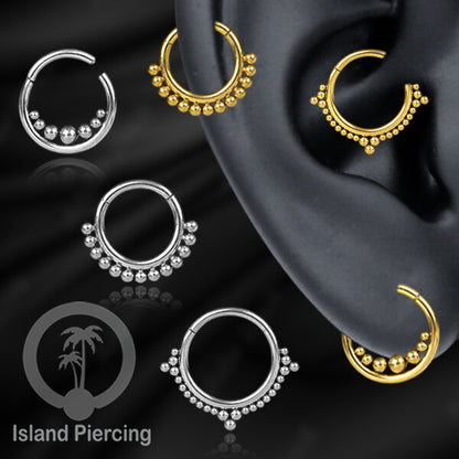 Stainless Anting piercing Septum Clicker Nose Piercing tragus helix