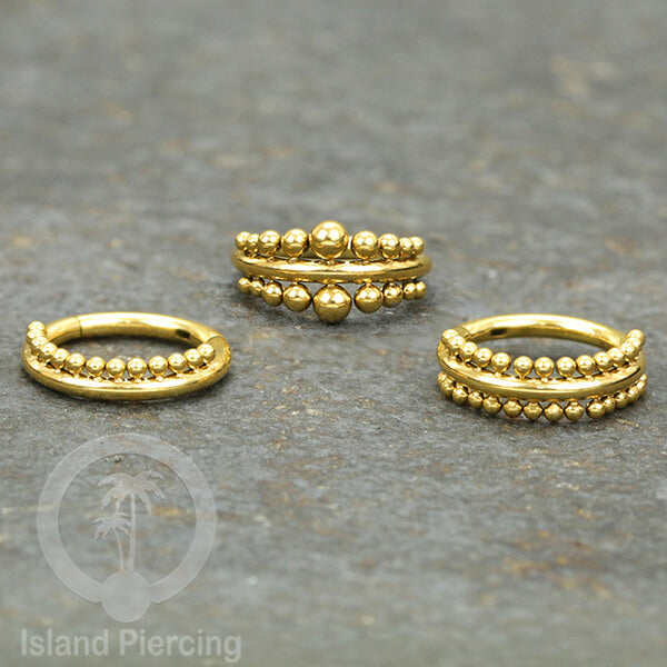 Stainless Steel Anting Clicker Septum Piercing Tragus Conch warna silver