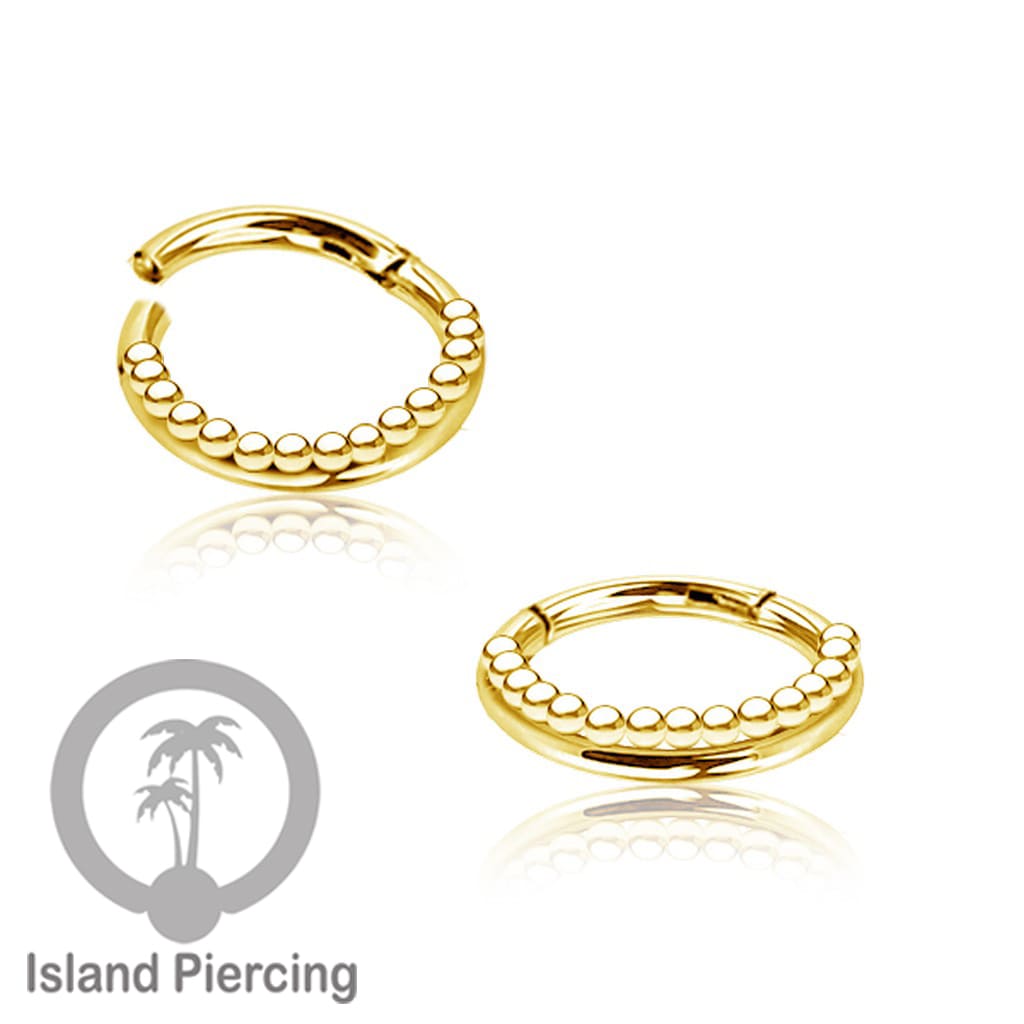 Stainless Steel Anting Clicker Septum Piercing Tragus Conch warna silver