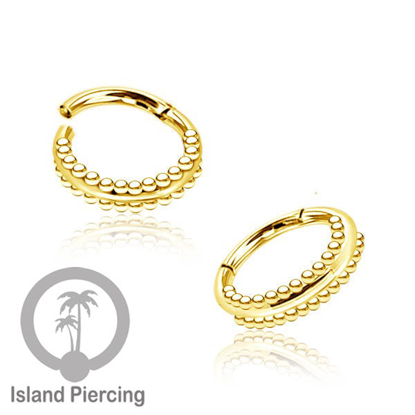 Stainless Steel Anting Clicker Septum Piercing Tragus Conch warna silver