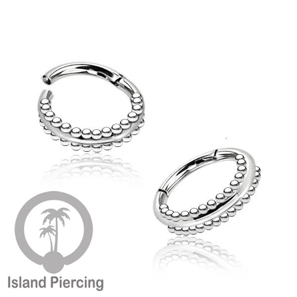 Stainless Steel Anting Clicker Septum Piercing Tragus Conch warna silver