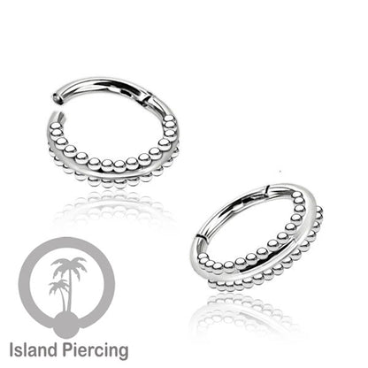 Stainless Steel Anting Clicker Septum Piercing Tragus Conch warna silver