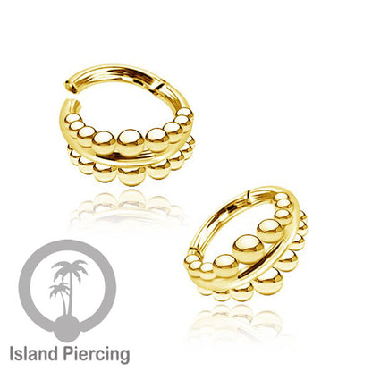 Stainless Steel Anting Clicker Septum Piercing Tragus Conch warna silver
