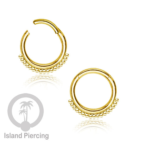 Anting Helix Piercing septum nose jewelry warna emas PVD stainless