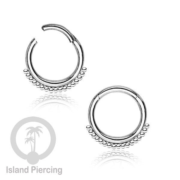 Stainless Steel Anting Clicker Septum Nose Piercing warna perak/silver