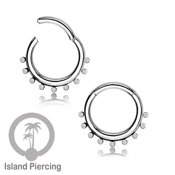 Stainless Steel Anting Clicker Septum Nose Piercing warna perak/silver