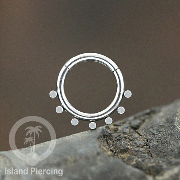 Stainless Steel Anting Clicker Septum Nose Piercing warna perak/silver