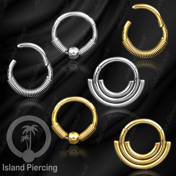 Stainless Steel Anting Clicker Septum Nose Piercing model popular silver/gold color