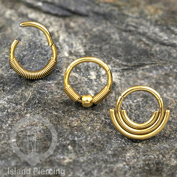 Stainless Steel Anting Clicker Septum Nose Piercing model popular silver/gold color