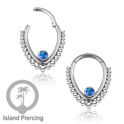 Hinged Segment Ring Piercing Tragus Anting Labret warna silver