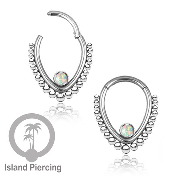 Hinged Segment Ring Piercing Tragus Anting Labret warna silver