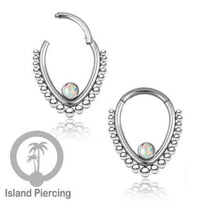 Hinged Segment Ring Piercing Tragus Anting Labret warna silver