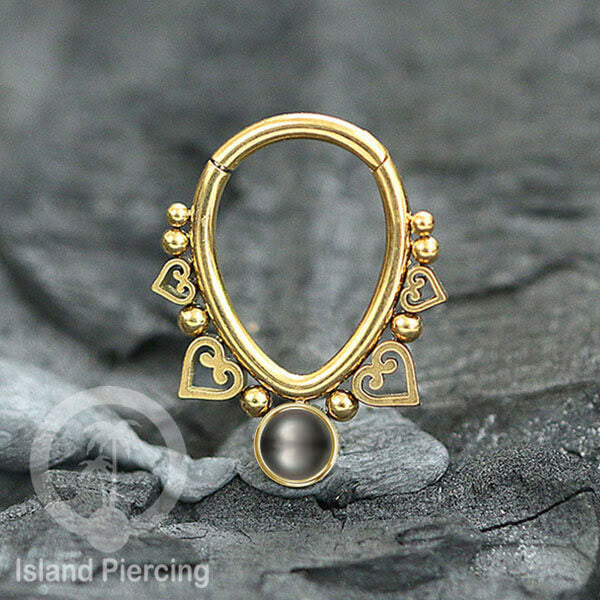 Piercing Septum dan anting stainless piercing dengan kristal dan batu