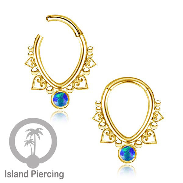 Piercing Septum dan anting stainless piercing dengan kristal dan batu