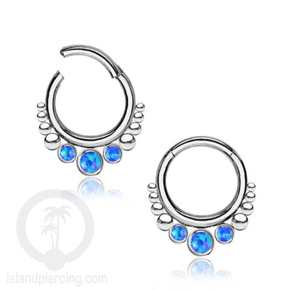 Piercing stainless 316L Tragus Anting Septum dengan 3 batu