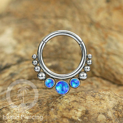 Piercing jewelry stainless anting septum, helix, tragus warna silver