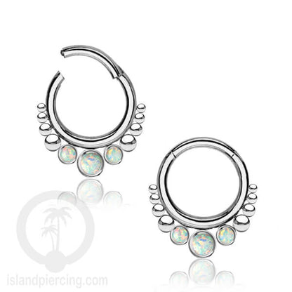Piercing stainless 316L Tragus Anting Septum dengan 3 batu