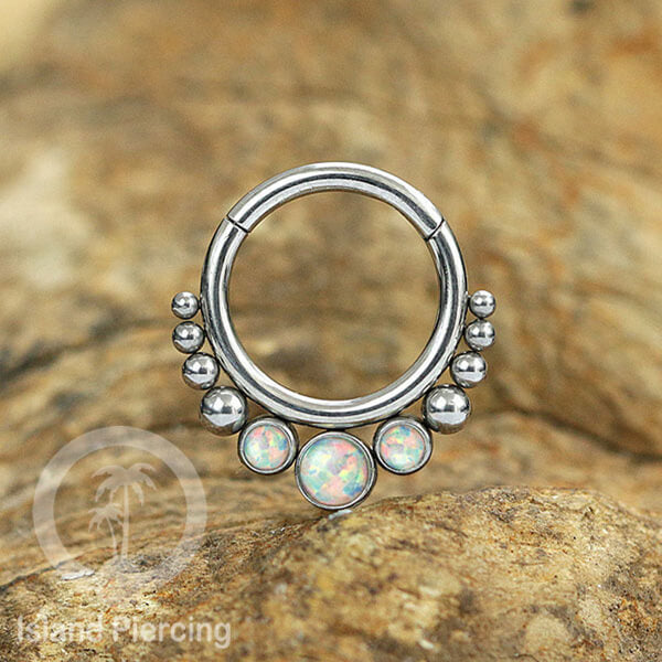 Piercing jewelry stainless anting septum, helix, tragus warna silver