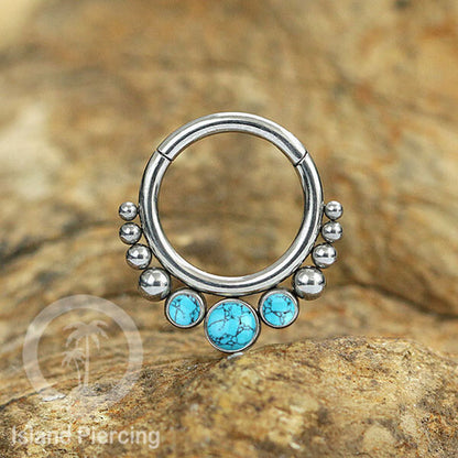 Piercing jewelry stainless anting septum, helix, tragus warna silver