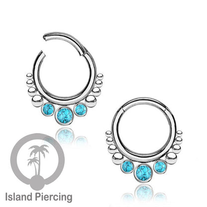 Piercing jewelry stainless anting septum, helix, tragus warna silver