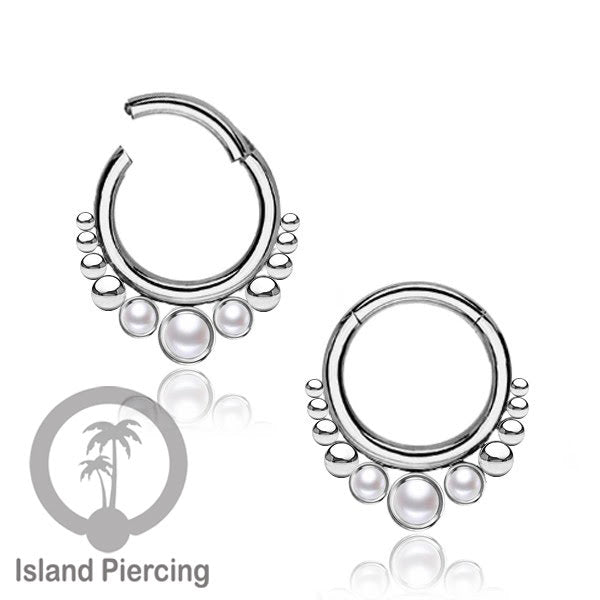 Piercing jewelry stainless anting septum, helix, tragus warna silver