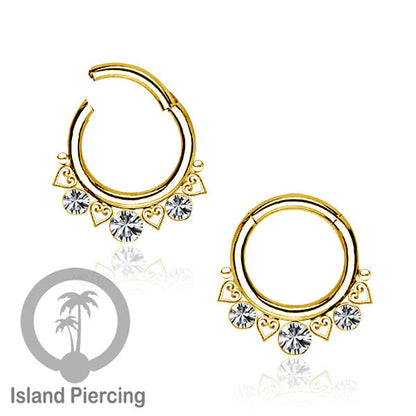 Stainless Anting Piercing Tragus Anting Labret Septum Tiga batu