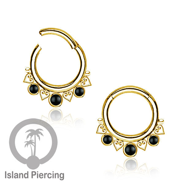 Stainless Anting Piercing Tragus Anting Labret Septum Tiga batu