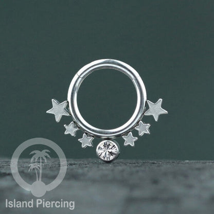 Anting Piercing Tragus Anting Labret Septum Bintang warna Gold
