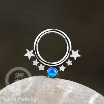 Anting Piercing Tragus Anting Labret Septum Bintang warna Gold