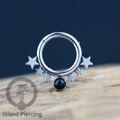 Anting Piercing Tragus Anting Labret Septum Bintang warna Gold