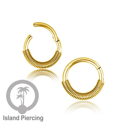 Stainless Steel Anting Clicker Septum Nose Piercing model popular silver/gold color