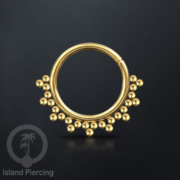 Stainless Steel Anting Clicker Septum Piercing Anting Tindik Tragus, Daith, Helix warna gold