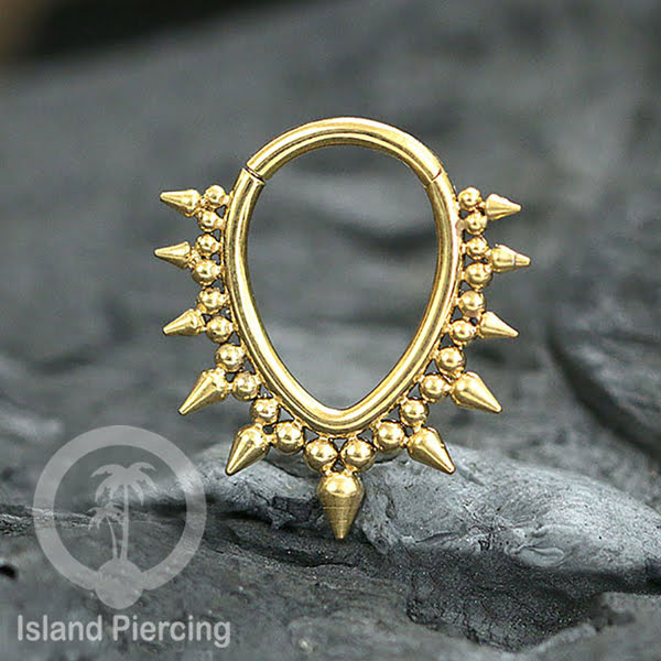 Hinged Clicker Earring Stainless Piercing Tragus Anting Labret Septum Hidung