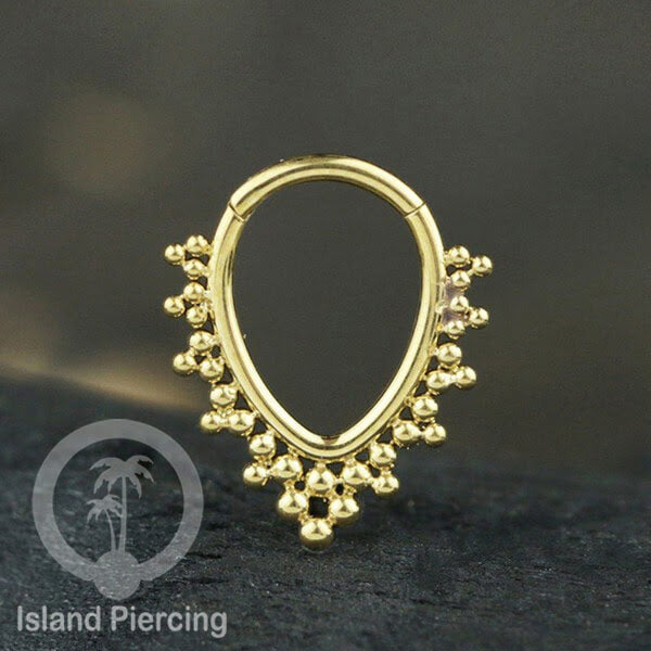 Hinged Clicker Earring Stainless Piercing Tragus Anting Labret Septum Hidung