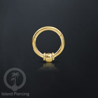 Stainless Steel Anting Clicker Septum Piercing Anting Tindik Tragus, Daith, Helix warna gold