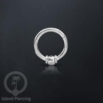 Stainless Steel Anting Clicker Septum Piercing Anting Tindik Tragus, Daith, Helix warna silver