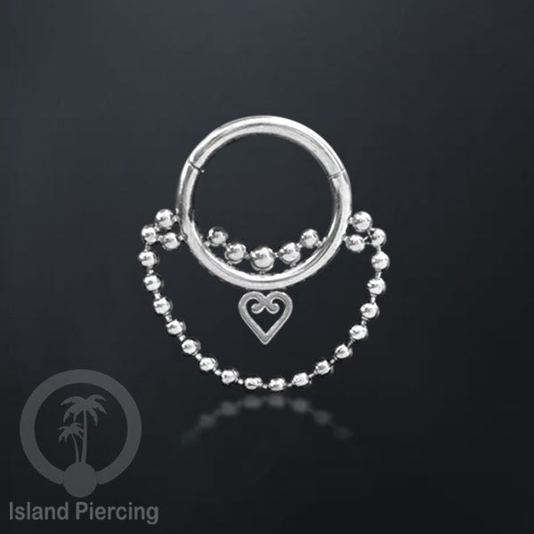 Stainless Steel Anting Clicker Septum Piercing Anting Tindik Tragus, Daith, Helix warna silver