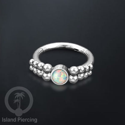 Segment Ring Piercing Stainless warna silver Septum Nose Piercing Anting Tindik Helix dengan batu