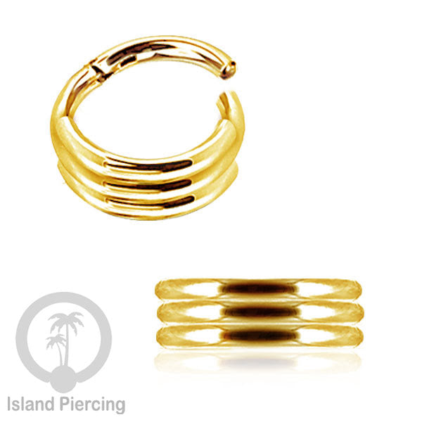 Hinged Segment Ring Anting Tindik Stainless warna gold Piercing Tragus, Helix, Septum