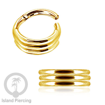 Hinged Segment Ring Anting Tindik Stainless warna gold Piercing Tragus, Helix, Septum