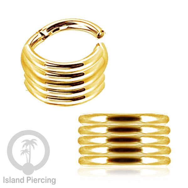 Hinged Segment Ring Anting Tindik Stainless warna gold Piercing Tragus, Helix, Septum