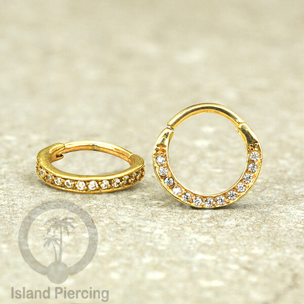Anting piercing stainless dengan kristal zirconia. Helix, Tragus,Tindik Hidung, Septum