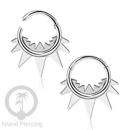 Anting Tindik Stainless Hinged Segment Ring Septum Piercing Telinga Body Jewelry warna silver